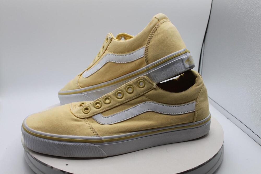 Vans Shoes Womens Size 8 Yellow Canvas Low Top Casual Skate Sneakers No Laces